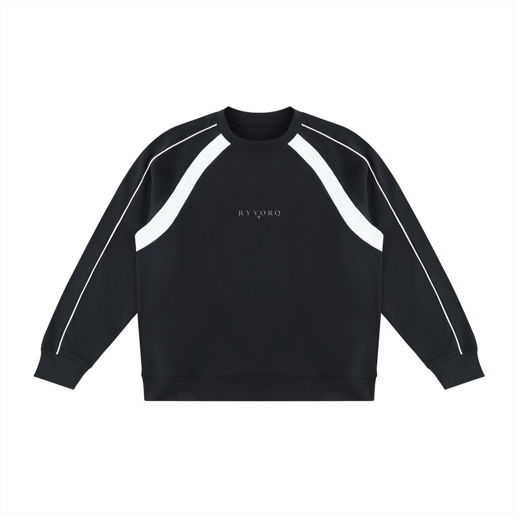 RYVORQ Signature Color Block Crewneck – Black